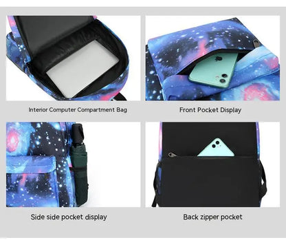 3pcs/Set Stitch Kids Backpack Cartoon Stitch Print Kindergarten Pencil Case Boy Girl Shoulder Bag Children Schoolbag Gift