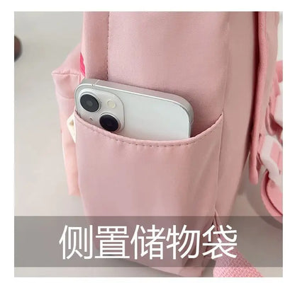 New Lilo&Stitch Backpack Cartoon Character Stitch Printed Accessories Children's Backpack Student Cartoon Pink Backpack Gift