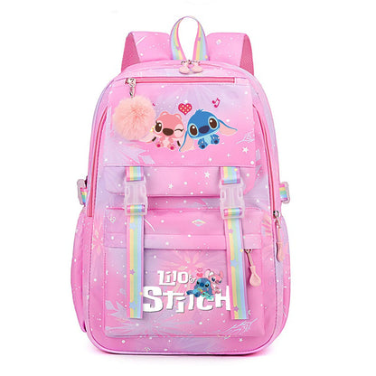 Stitch Kids Backpack Boy Girls Bookbag Bag Student Children Knapsack Schoolbag Rucksack Mochila Cartoon Anime Travel Commute Bag