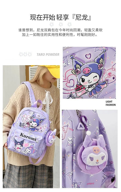 2025 new style Stitch Cartoon Kids Teenager School Bags +Cartoon accessories cute Student Backpack Girl Travel Knapsack Mochila