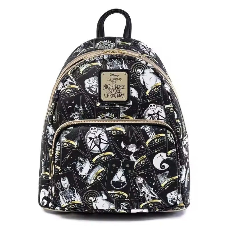 Stitch Womens Double Strap Shoulder Bag Purse PU Backpack The Nightmare Before Christmas Mini Backpack Halloween Cosplay Bag