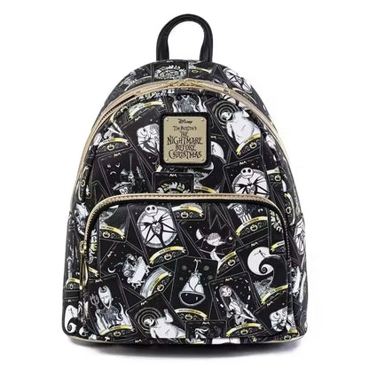 Stitch Womens Double Strap Shoulder Bag Purse PU Backpack The Nightmare Before Christmas Mini Backpack Halloween Cosplay Bag