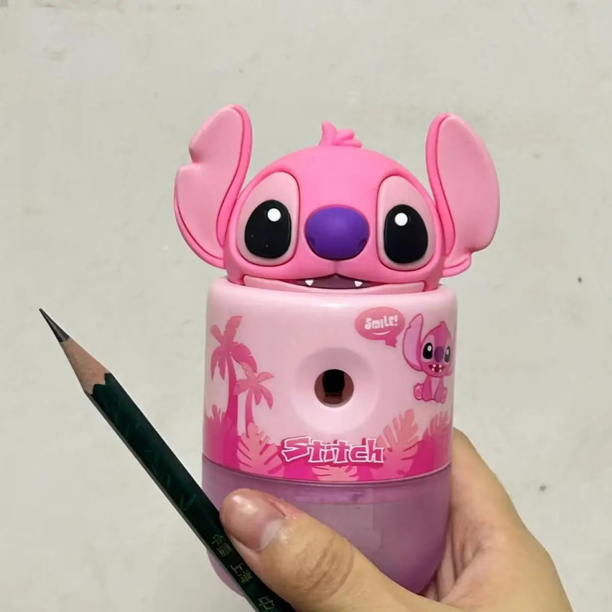 Stitch Manual Pencil Sharpener Cute Hand Crank Design School Supplies for Kids Students Kawaii Stationery Gift Idea