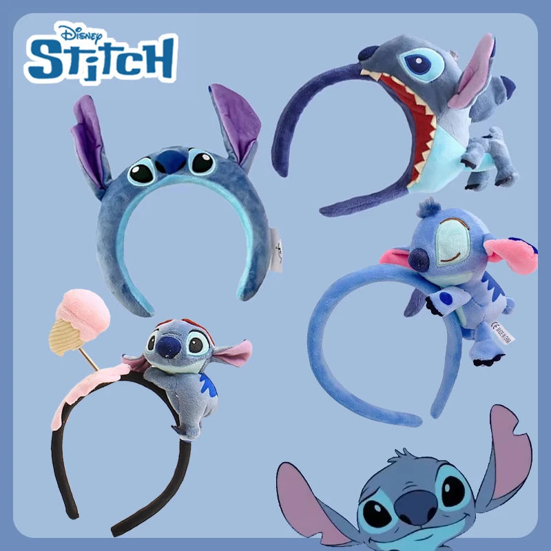 Stitch Hairband Cartoon Headwear Kawaii Anti Slip Wash Face Skincare Soft Hair Band Funny Party Hair Accessorie Girl Gift