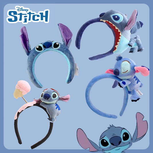 Stitch Hairband Cartoon Headwear Kawaii Anti Slip Wash Face Skincare Soft Hair Band Funny Party Hair Accessorie Girl Gift