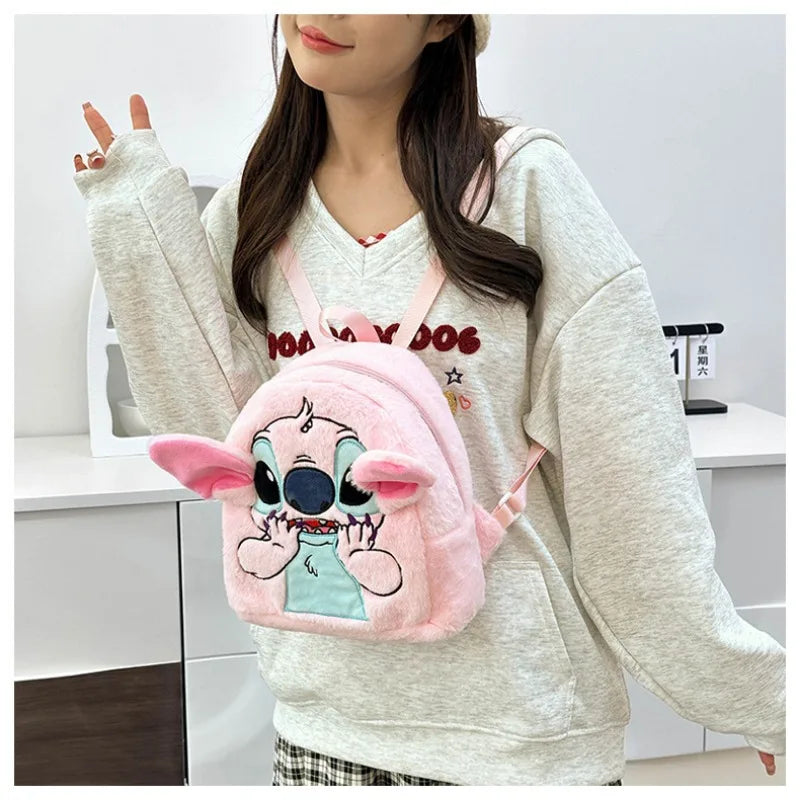 Stitch Backpack  Japanese Blue Funny Cartoon Large-Capacity Student Backpack Kindergarten Bag Kawaii Backpack