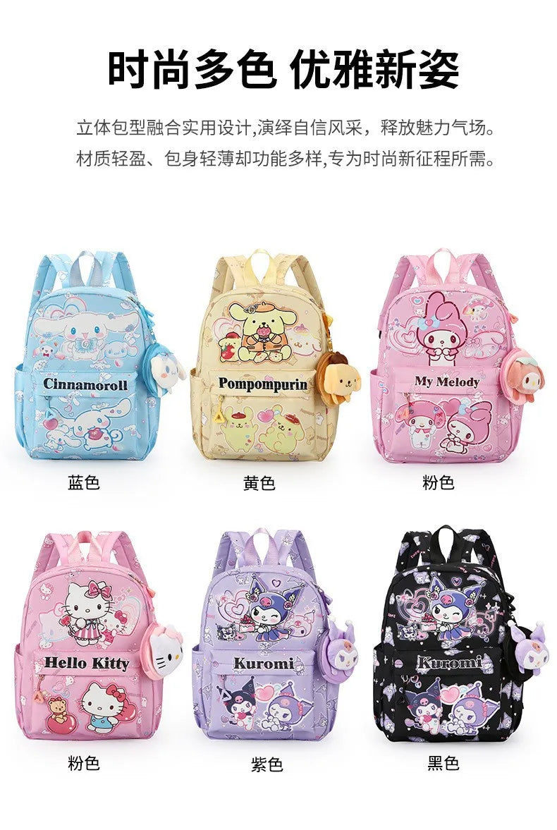 2025 new style Stitch Cartoon Kids Teenager School Bags +Cartoon accessories cute Student Backpack Girl Travel Knapsack Mochila