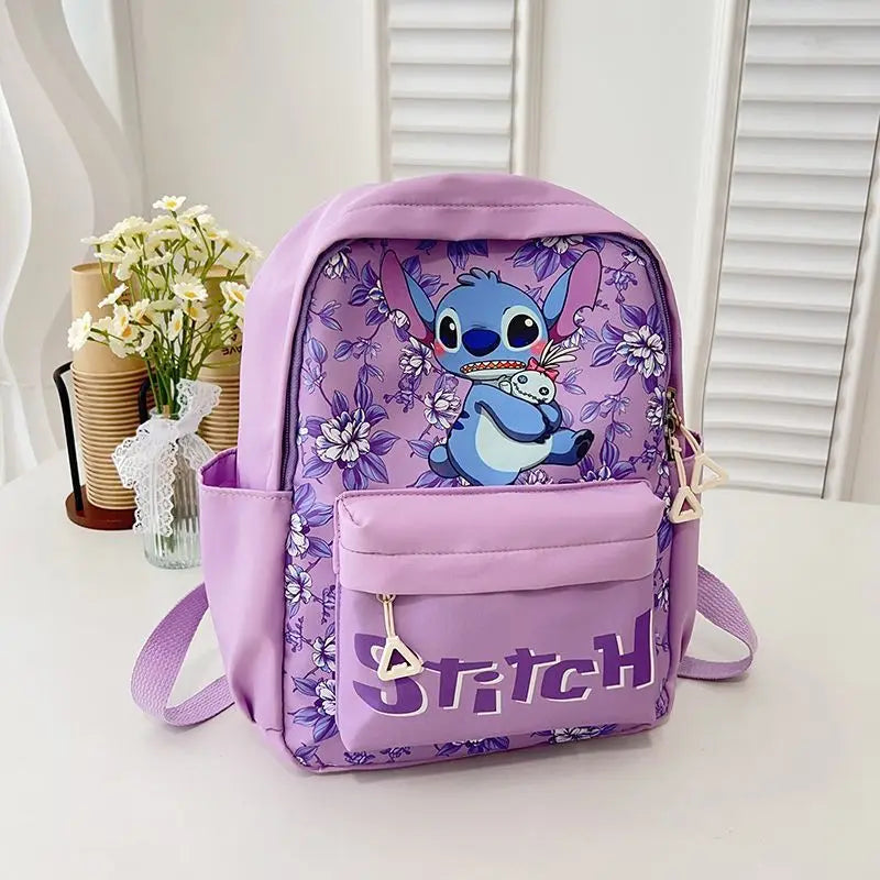 New Lilo&Stitch Backpack Cartoon Character Stitch Printed Accessories Children's Backpack Student Cartoon Pink Backpack Gift