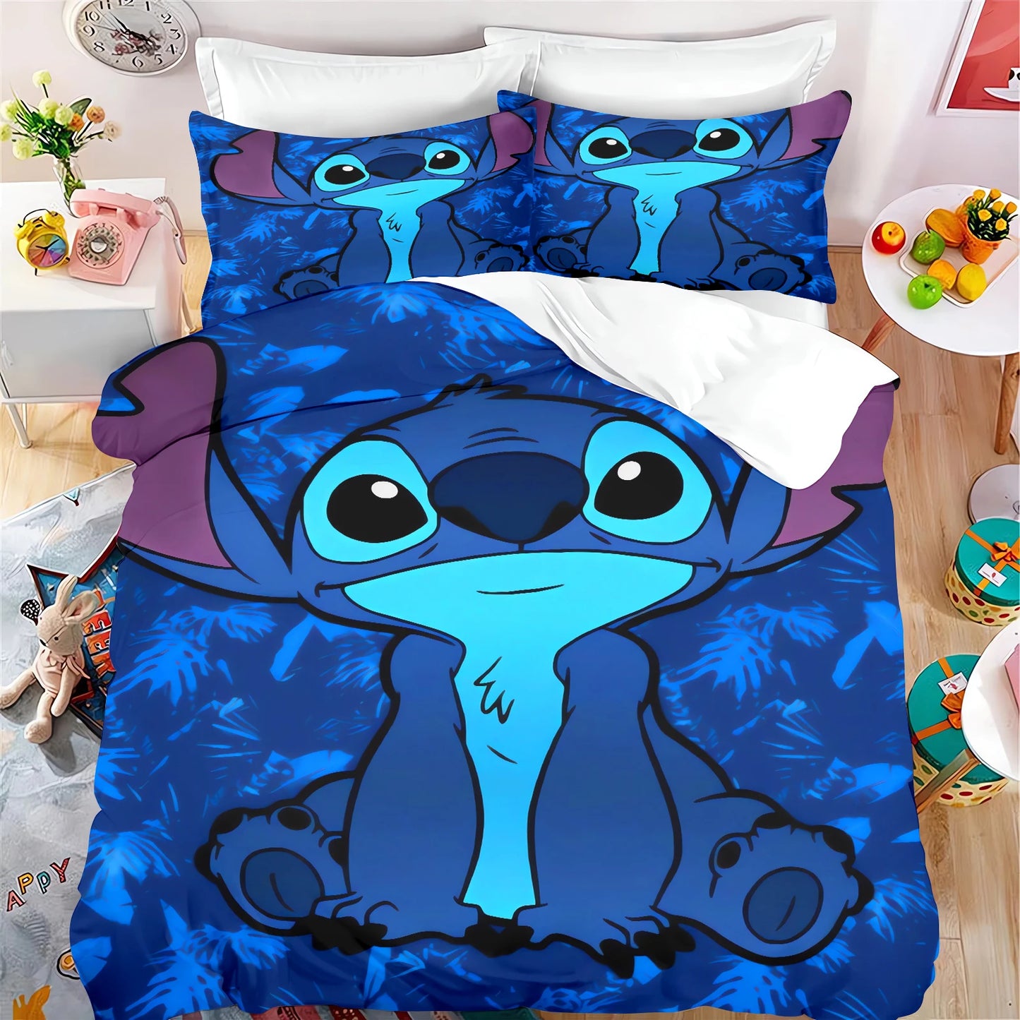 Stitch Quilt Cover Cartoon Anime Duvet Printed comforter 100% Polyester Bedding Twin Size children Gift Various Sizes