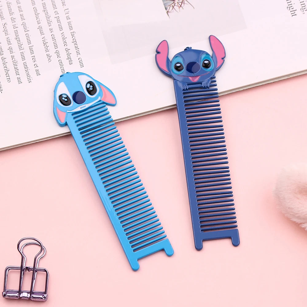 Cartoon cute Stitch makeup brush, soft fiber makeup brush, Stitch portable comb, Stitch eye shadow brush, suitable for girls' bi