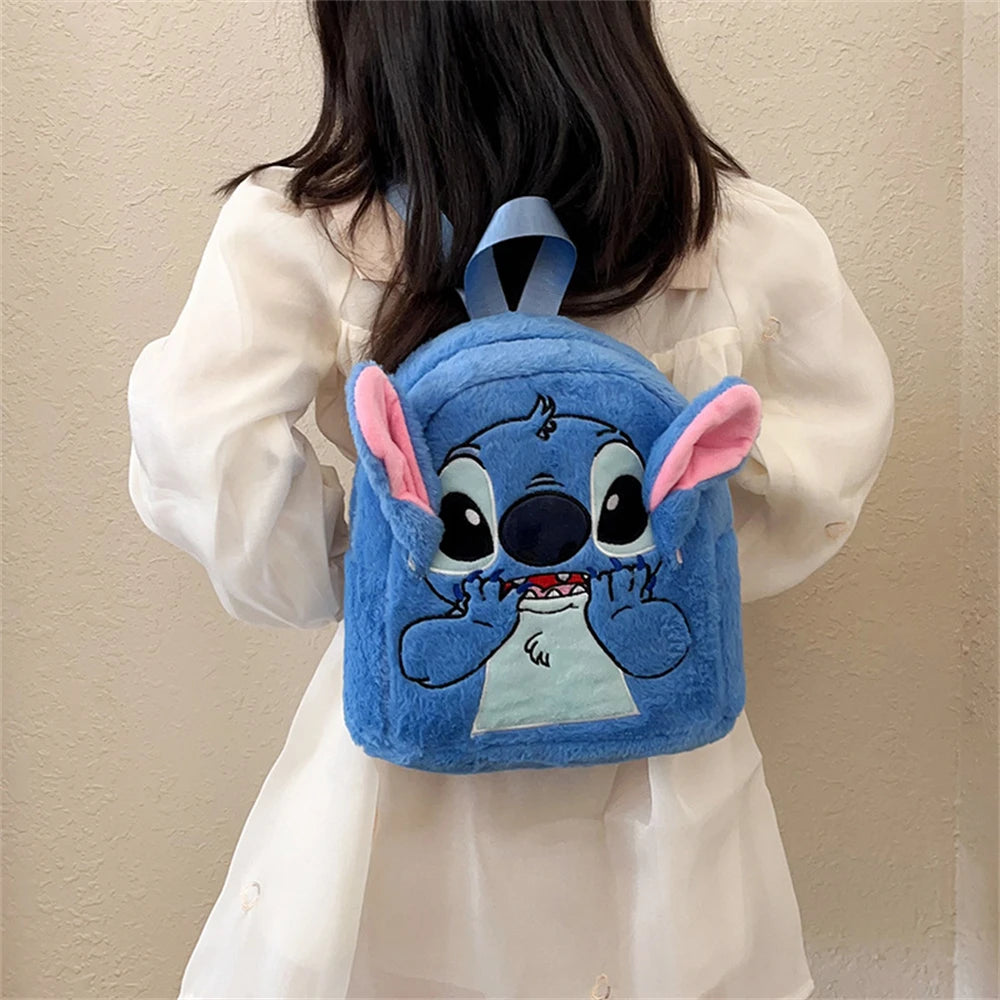 Stitch Plush Backpack for Kids, Japanese Cute Large Capacity School Bag, Kindergarten Bookbag Gift