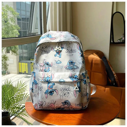 Stitch Cartoon Backpack Spacious Daypack Kawaii Lightweight Design Waterproof College Bag Functional Travel Essential 2025