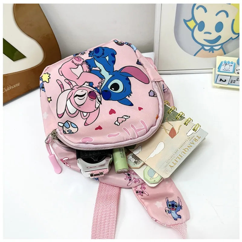 Kids Stitch Shoulder Bags Cartoon Chest Bag for Boys Girls Travel Satchel Casual Portable Totes Kawaii Backpacks Birthday Gifts
