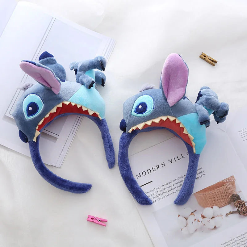 Stitch Hairband Cartoon Headwear Kawaii Anti Slip Wash Face Skincare Soft Hair Band Funny Party Hair Accessorie Girl Gift