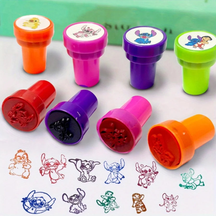 12Pcs/Set Stitch Cartoon Cute Reward Seals Perfect for DIY Scrapbooking Diary Decor And School Projects