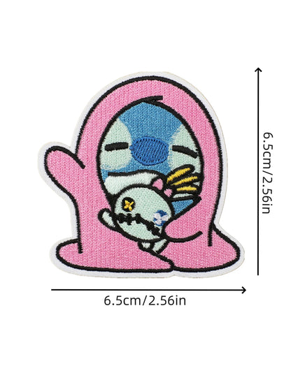 1pcs Cartoon Anime Stitch Iron on Patches for Clothing T-shirt bag shose Stitch Patch Garment stickers embroidery cloth sticker