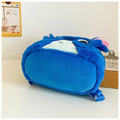 New cartoon Stitch children's backpack plush doll toy baby doll schoolbag cute cartoon kindergarten backpack