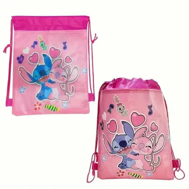 Anime Stitch Backpack Drawstring Bag High-capacity Waterproof Backpack Child Shower Supplies Toy Storage Bag Kid Birthday Gift