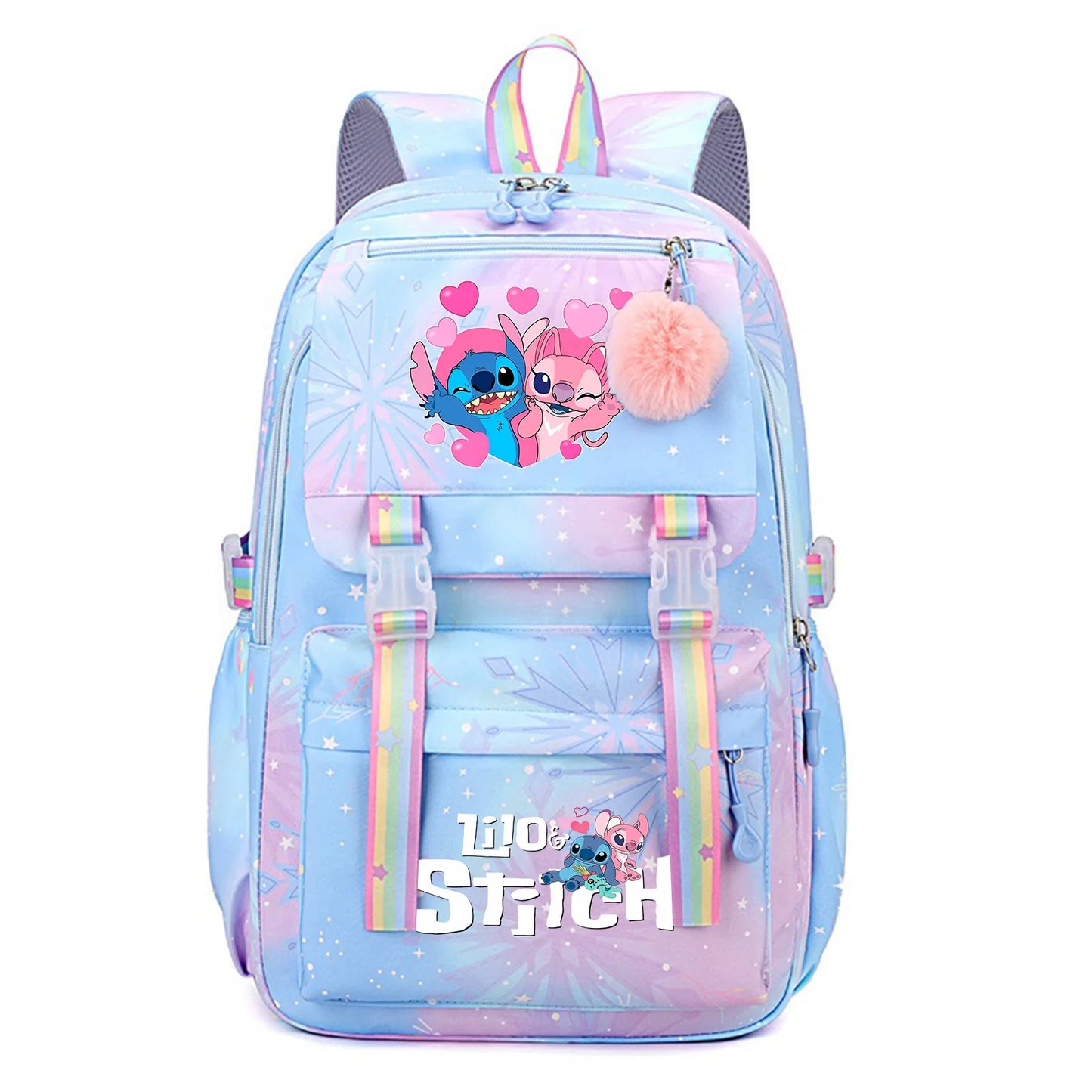 Stitch Kids Backpack Boy Girls Bookbag Bag Student Children Knapsack Schoolbag Rucksack Mochila Cartoon Anime Travel Commute Bag