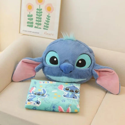 Cartoon Stitch Car Headrest Neck Pillow Neck Support Car Seat Belt Shoulder Cover Child Protective Cute Car Interior Accessories
