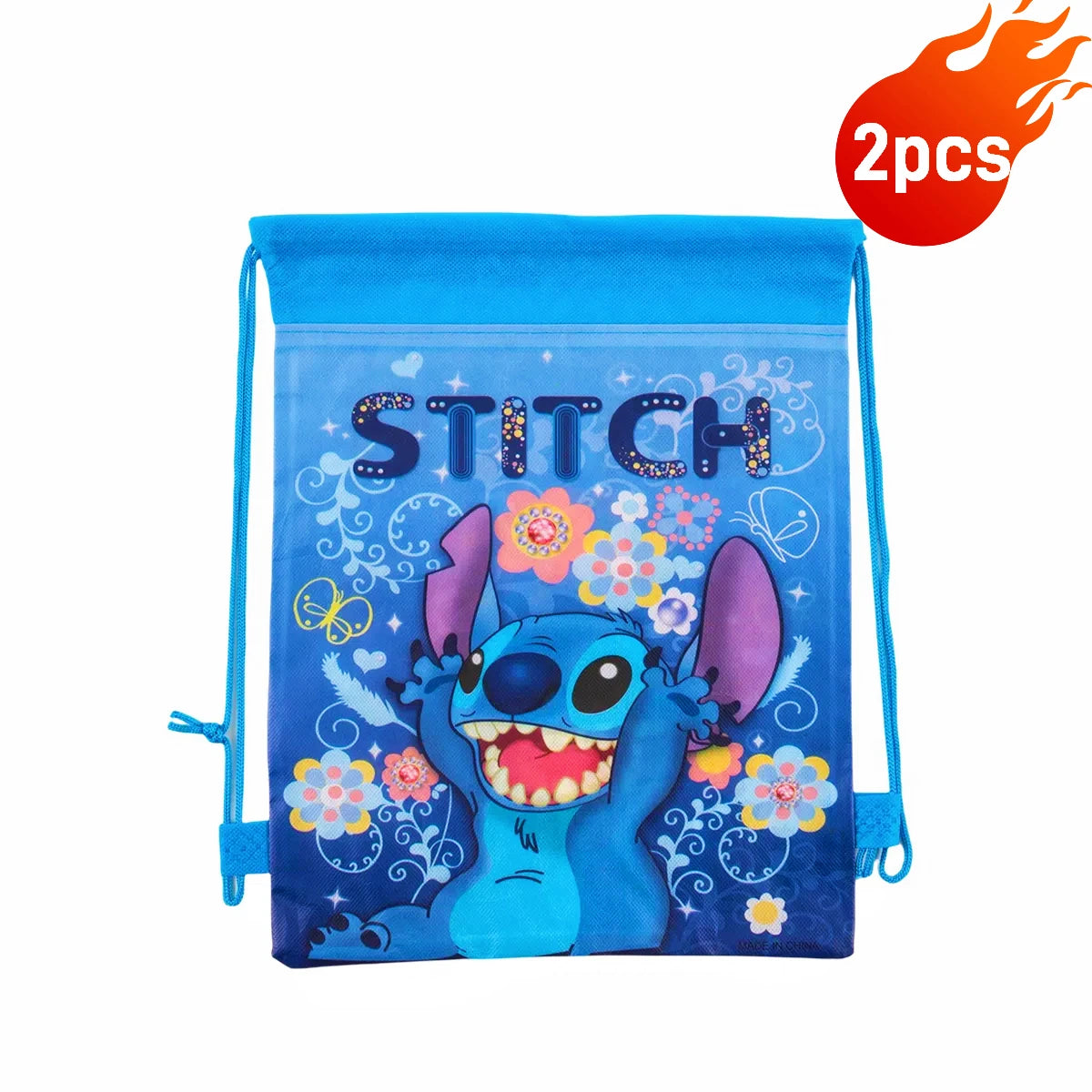 Anime Stitch Backpack Drawstring Bag High-capacity Waterproof Backpack Child Shower Supplies Toy Storage Bag Kid Birthday Gift