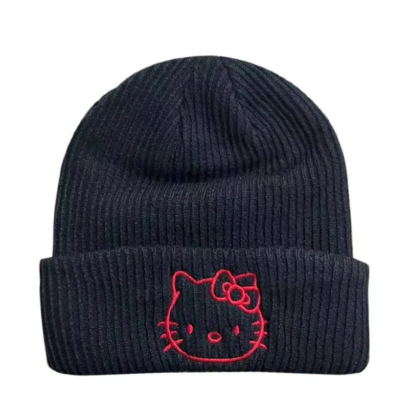 Stitch Knit Hat Cartoon Embroidered Benie Cap Cute Unisex Warm Stretchy Hats Christmas Gift for Adult Kids Outdoor Thermal Caps