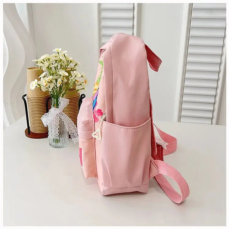 New Lilo&Stitch Backpack Cartoon Character Stitch Printed Accessories Children's Backpack Student Cartoon Pink Backpack Gift