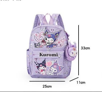 2025 new style Stitch Cartoon Kids Teenager School Bags +Cartoon accessories cute Student Backpack Girl Travel Knapsack Mochila