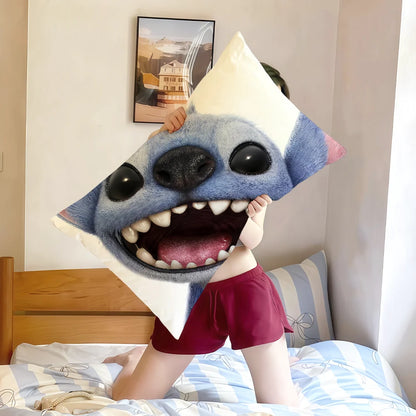 Cartoon cute art movie S-StitchS-S cushion cover Rectangle Pillow Cover Home Sofa living Room Coffee Shop Pillowcase