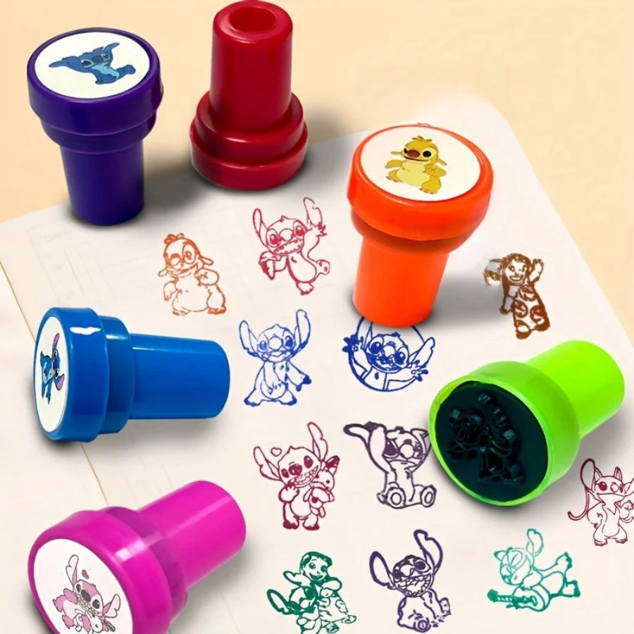 12Pcs/Set Stitch Cartoon Cute Reward Seals Perfect for DIY Scrapbooking Diary Decor And School Projects