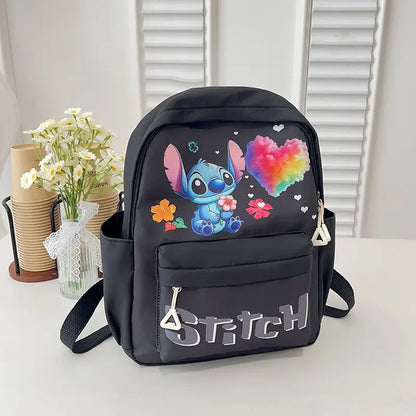 New Lilo&Stitch Backpack Cartoon Character Stitch Printed Accessories Children's Backpack Student Cartoon Pink Backpack Gift