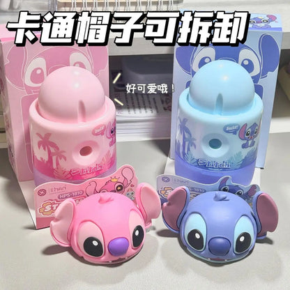 Stitch Manual Pencil Sharpener Cute Hand Crank Design School Supplies for Kids Students Kawaii Stationery Gift Idea