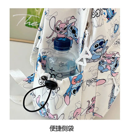 Cartoon Stitch Student Schoolbag Nylon Printed Versatile Large Capacity Lightweight Student Casual Bag Backpack Back to school