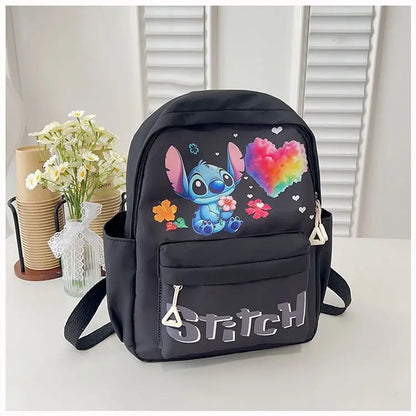 New Lilo&Stitch Backpack Cartoon Character Stitch Printed Accessories Children's Backpack Student Cartoon Pink Backpack Gift