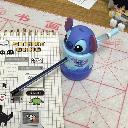 Stitch Manual Pencil Sharpener Cute Hand Crank Design School Supplies for Kids Students Kawaii Stationery Gift Idea