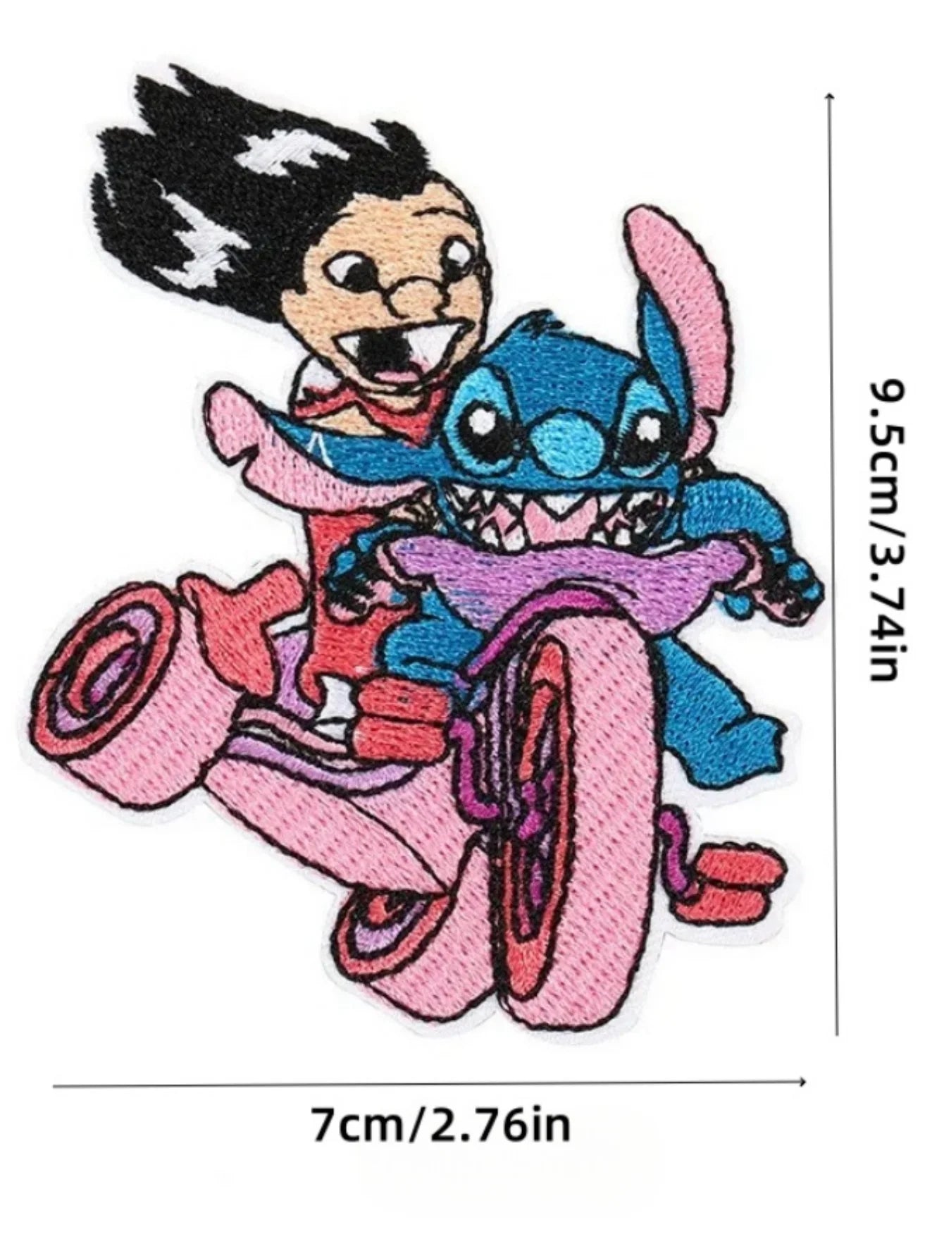 1pcs Cartoon Anime Stitch Iron on Patches for Clothing T-shirt bag shose Stitch Patch Garment stickers embroidery cloth sticker