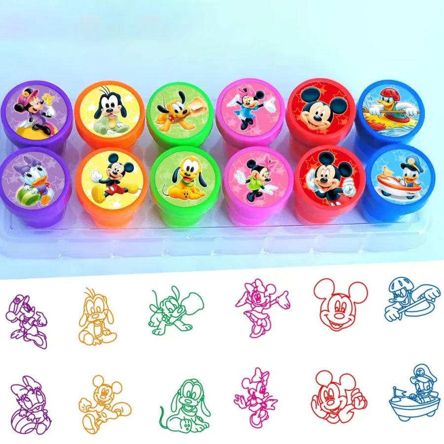 12Pcs/Set Stitch Cartoon Cute Reward Seals Perfect for DIY Scrapbooking Diary Decor And School Projects