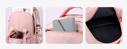Stitch School Bags High School Student Backpack Female Large Capacity Junior High School Laptop Mochila Escolar