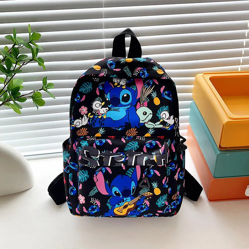 Stitch Fashion Nylon Backpack Cartoon Stitch Print Backpack Boys Girls Light Travel Backpack Halloween Christmas Gift