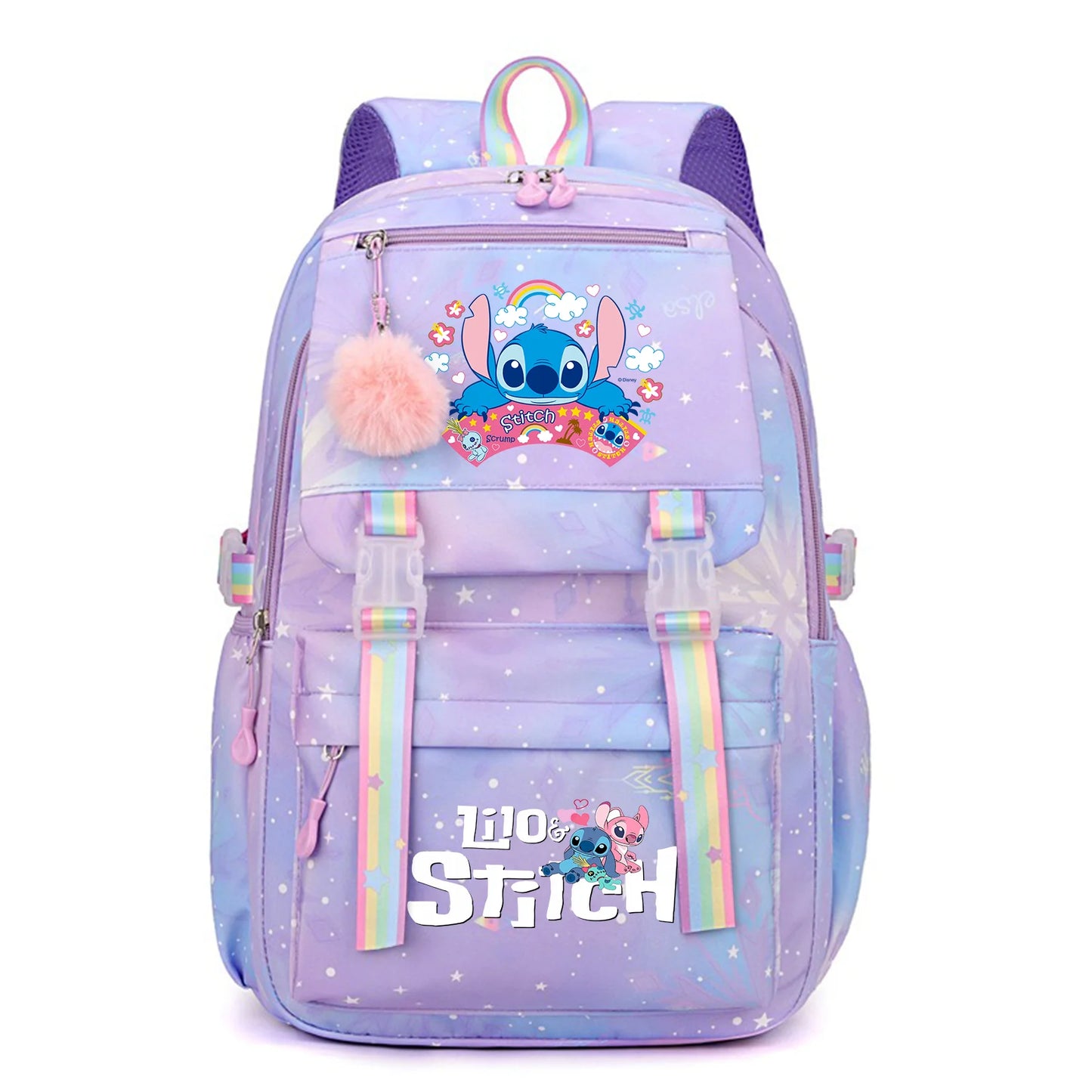 Stitch Kids Backpack Boy Girls Bookbag Bag Student Children Knapsack Schoolbag Rucksack Mochila Cartoon Anime Travel Commute Bag