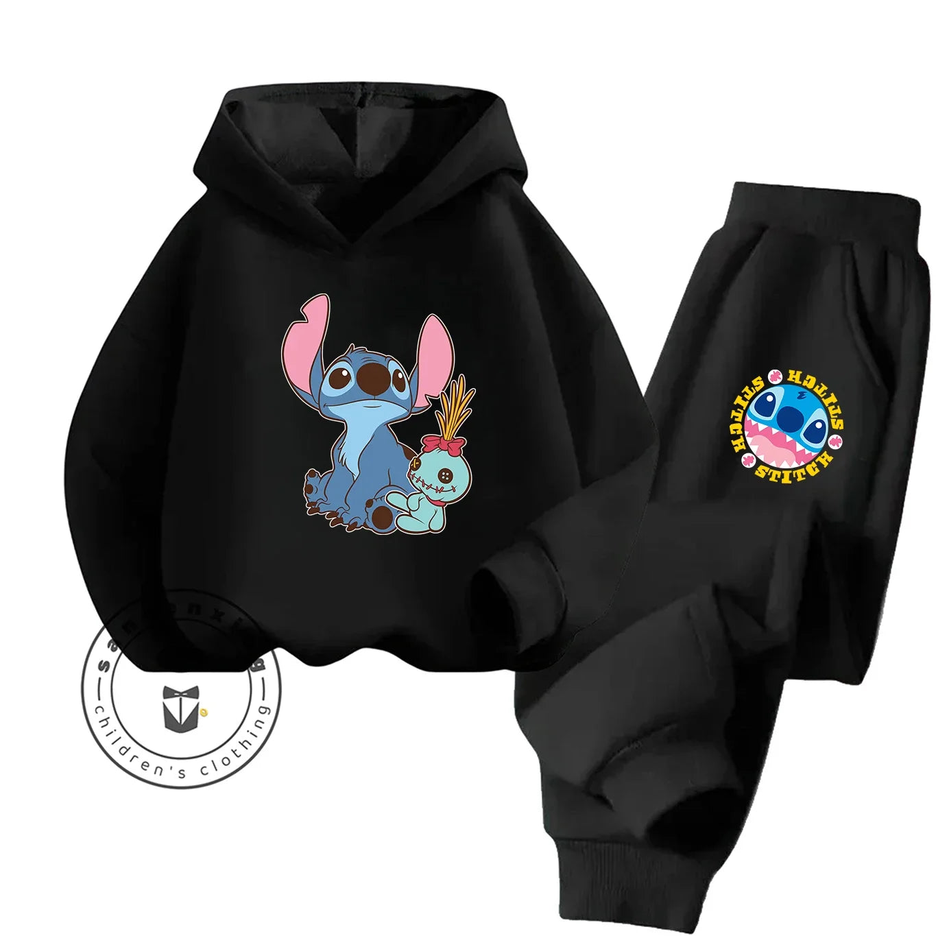 Stitch Fashion 2025 Cartoon Printed Hoodie Set 2D For Children Teenagers Boys Girls Casual Hot Sale Autumn Winter