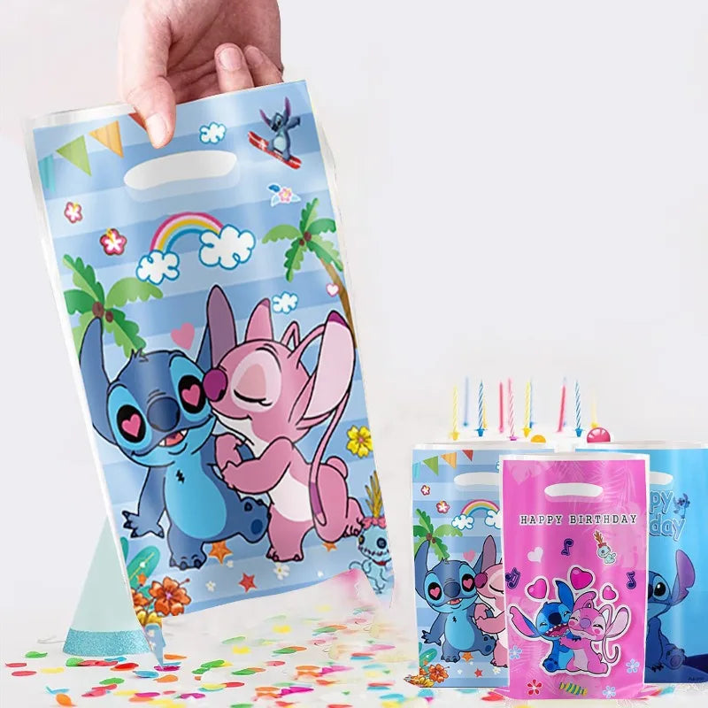 Stitch Bag Angel Cartoon Cute Character Birthday Party Decoration Creative Plastic Gift Candy Gift Bag Storage Practical Prizes