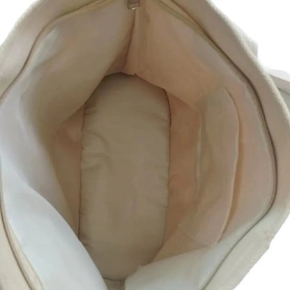 Stitch Shoulder Bag Cartoon Cute Characters Retro Women's Commuter Large Capacity Zipper Canvas Tote Bag Storage Daily Outfit