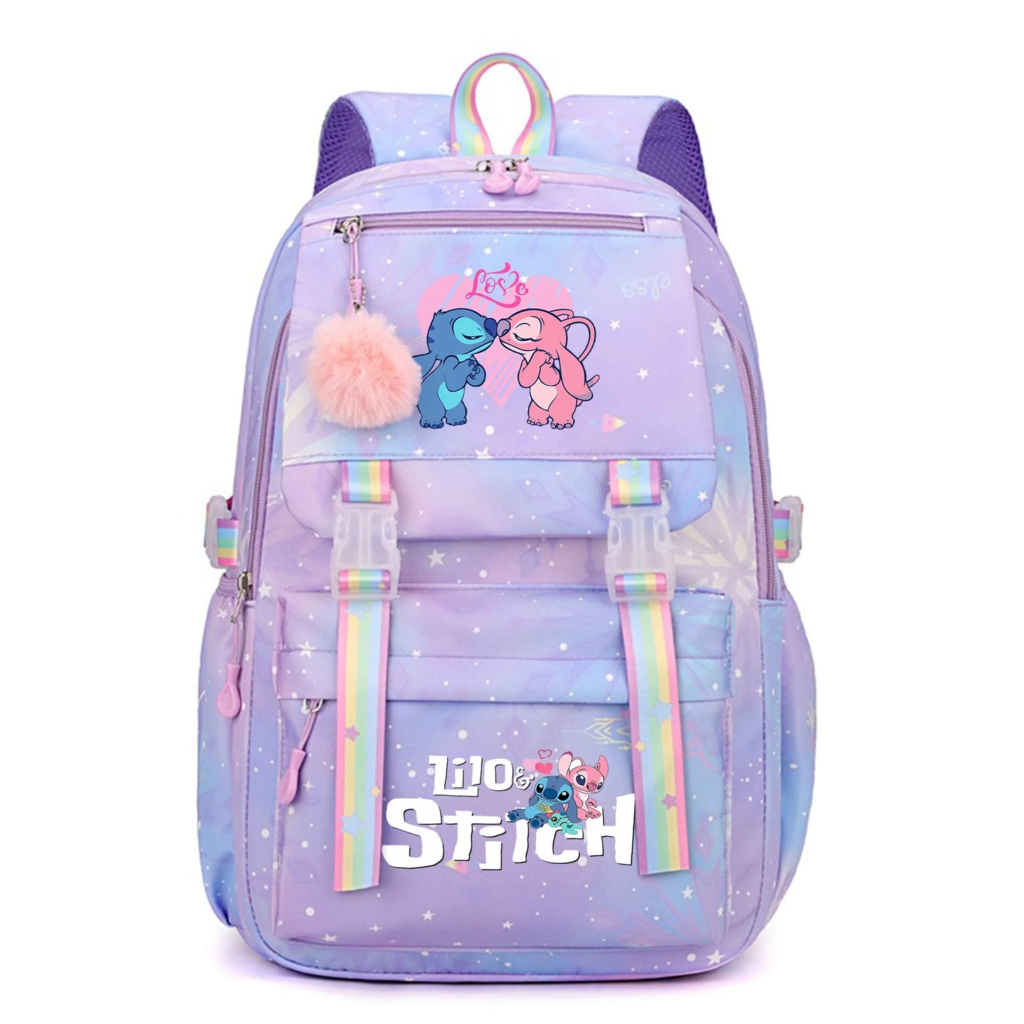 Stitch Kids Backpack Boy Girls Bookbag Bag Student Children Knapsack Schoolbag Rucksack Mochila Cartoon Anime Travel Commute Bag