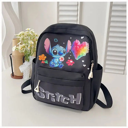 New Lilo&Stitch Backpack Cartoon Character Stitch Printed Accessories Children's Backpack Student Cartoon Pink Backpack Gift