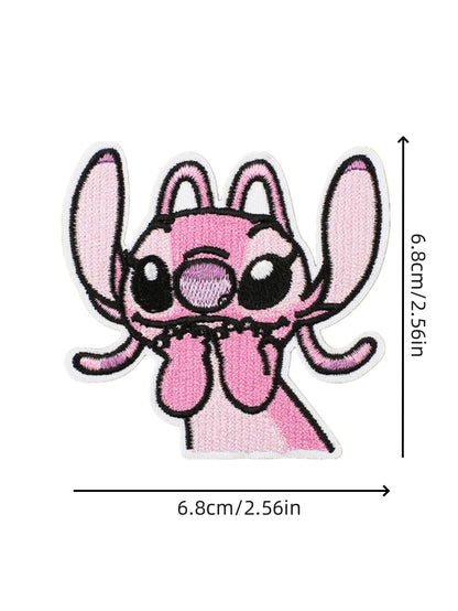 1pcs Cartoon Anime Stitch Iron on Patches for Clothing T-shirt bag shose Stitch Patch Garment stickers embroidery cloth sticker