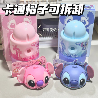 Stitch Manual Pencil Sharpener Cute Hand Crank Design School Supplies for Kids Students Kawaii Stationery Gift Idea