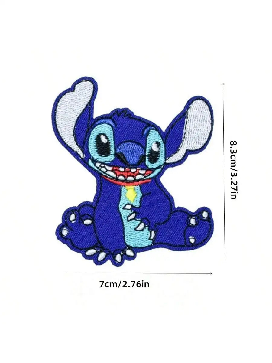1pcs Cartoon Anime Stitch Iron on Patches for Clothing T-shirt bag shose Stitch Patch Garment stickers embroidery cloth sticker