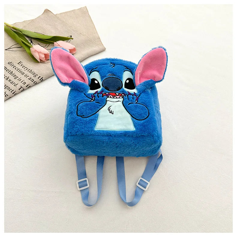 Stitch Backpack  Japanese Blue Funny Cartoon Large-Capacity Student Backpack Kindergarten Bag Kawaii Backpack