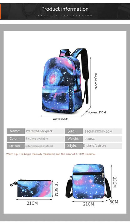 3pcs/Set Stitch Kids Backpack Cartoon Stitch Print Kindergarten Pencil Case Boy Girl Shoulder Bag Children Schoolbag Gift